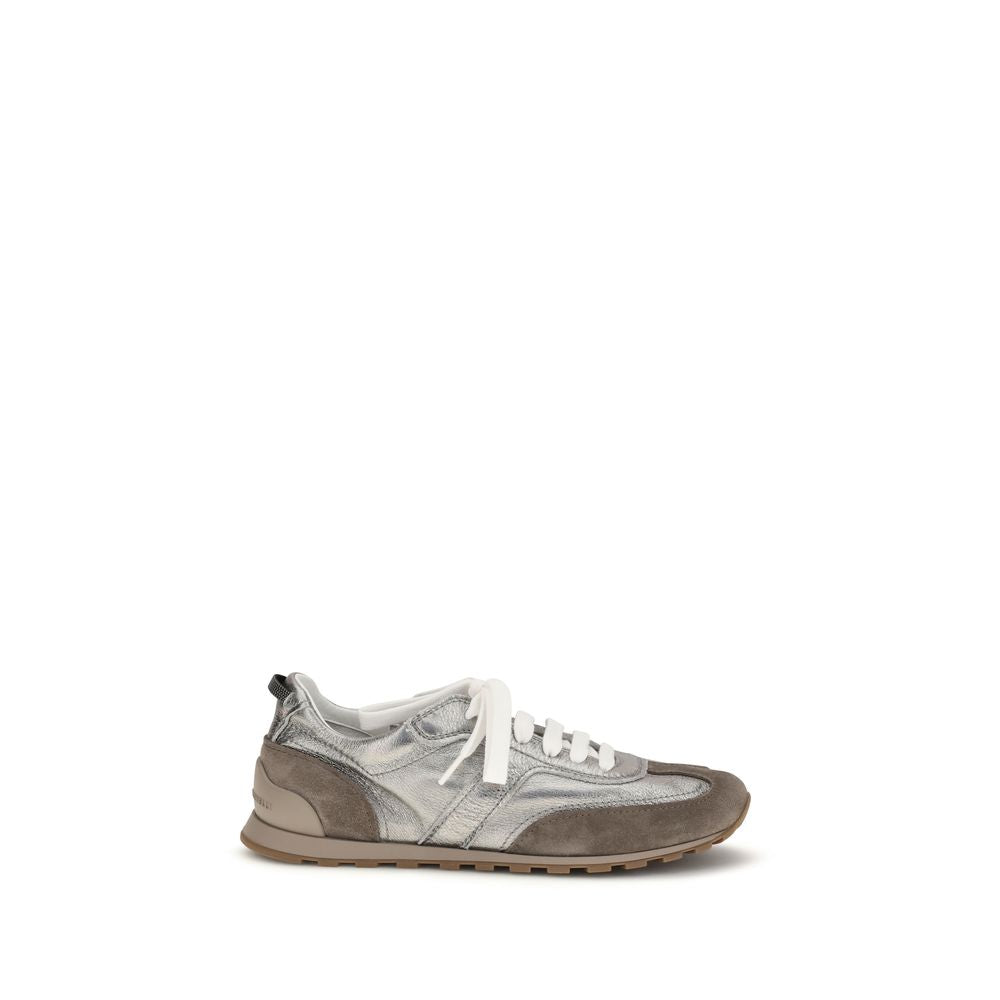 Brunello Cucinelli Multicolor Calf Leather Athletic Sneakers