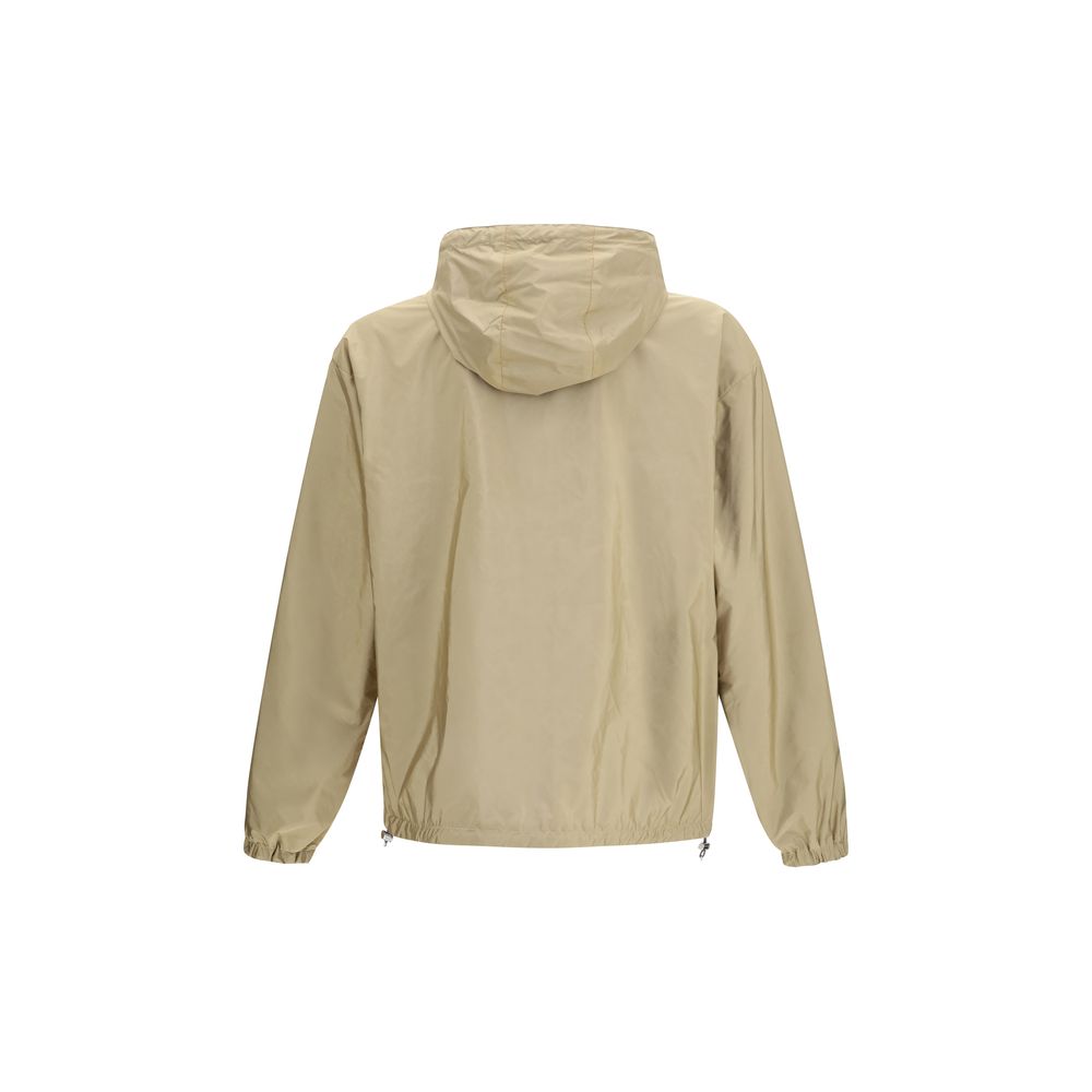 Prada Beige Recycled Polyamide Shell Jacket - Luxe Re-Nylon Couture
