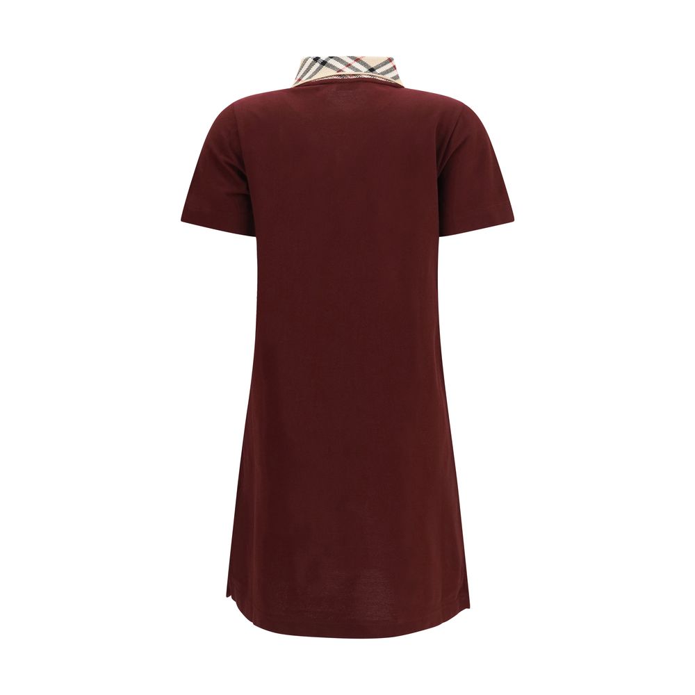 Burberry Bordeaux Cotton Casual Dress – Timeless Luxury Elegance