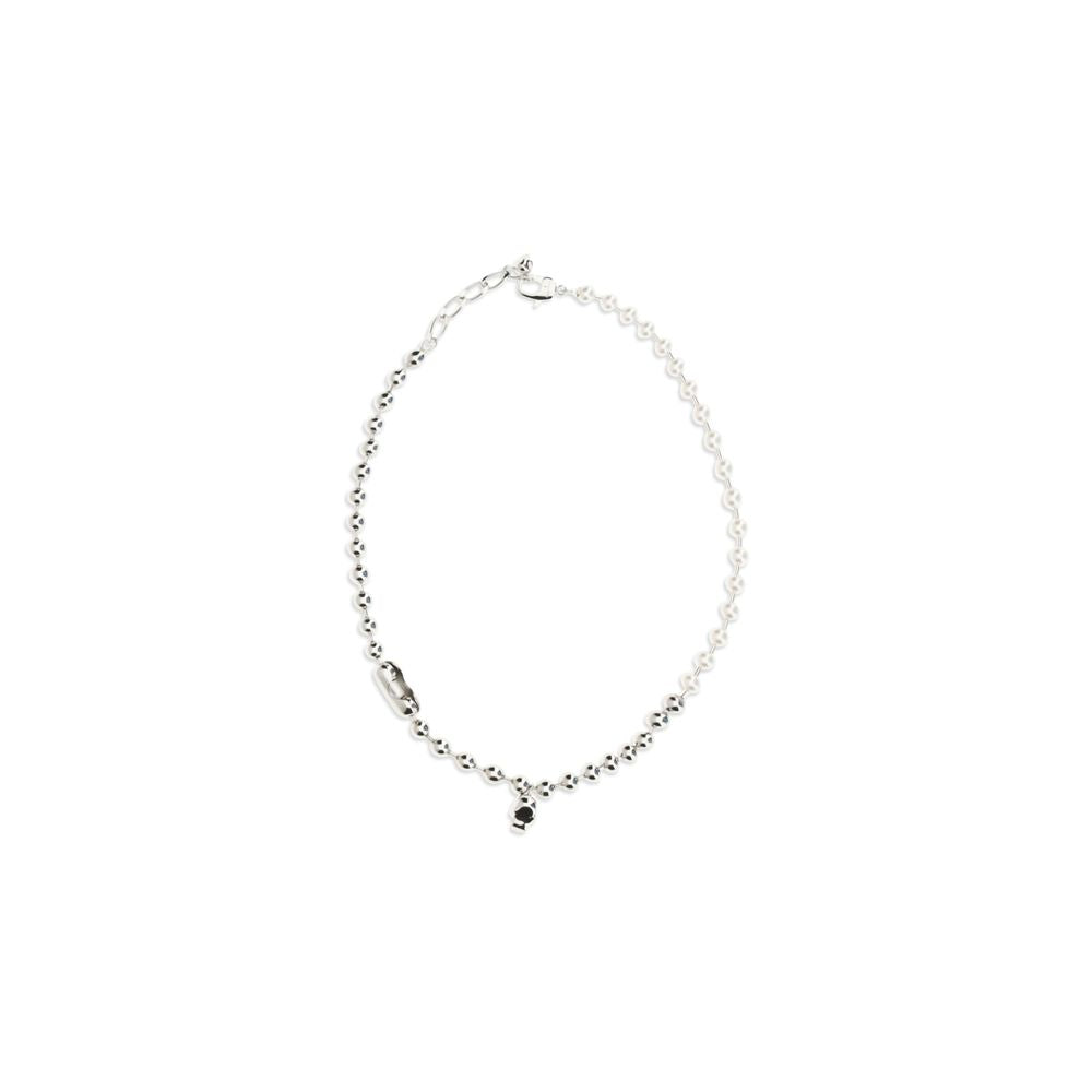 Alexander McQueen White Brass Necklace - Iconic Luxury Statement