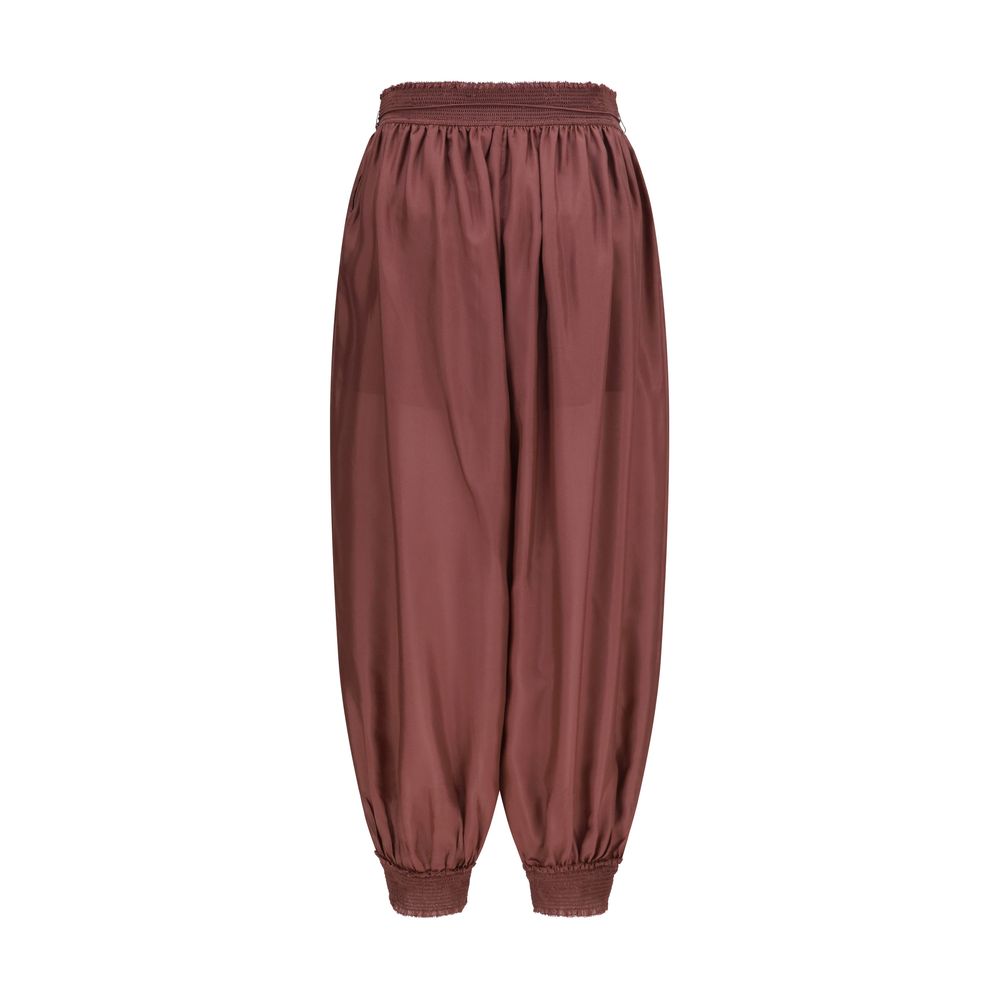 Zimmermann Bordeaux Silk Casual Pants - Luxury Casual Elegance