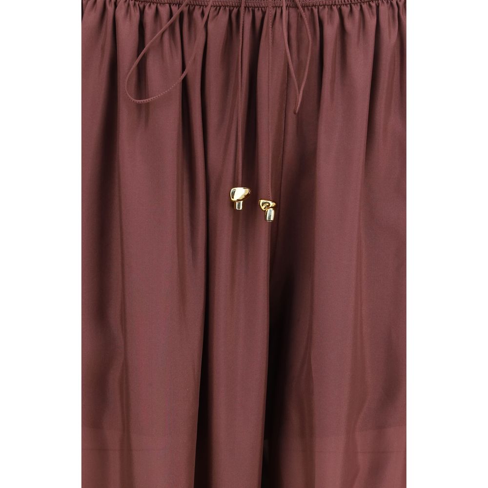 Zimmermann Bordeaux Silk Casual Pants - Luxury Casual Elegance