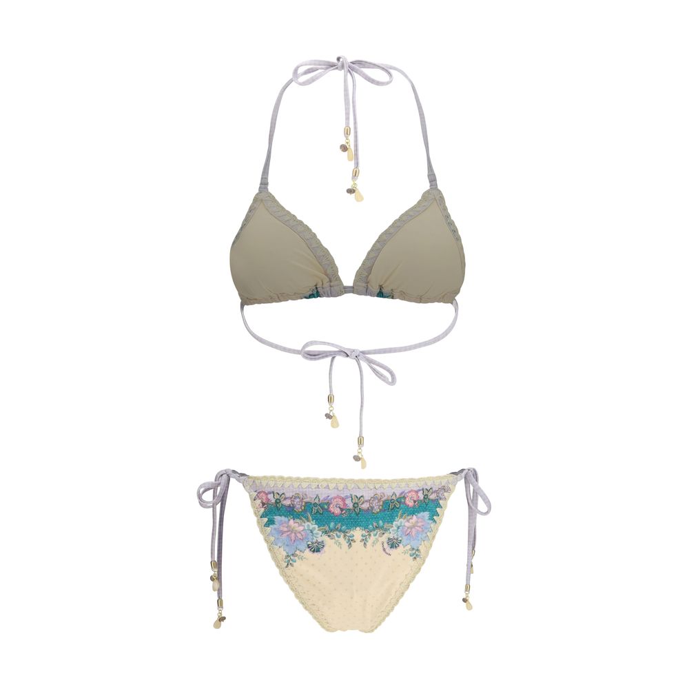 Elevate your swimwear collection with the Zimmermann Beige Polyamide Bikini, an exquisite blend of elegance and comfort, perfect for luxurious escapes.