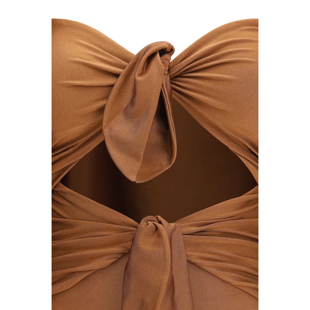 Indulge in the Zimmermann Aster Beige Polyamide One-Piece Swimsuit, where luxurious craftsmanship meets modern elegance, sculpting your silhouette for sun-kissed sophistication.
