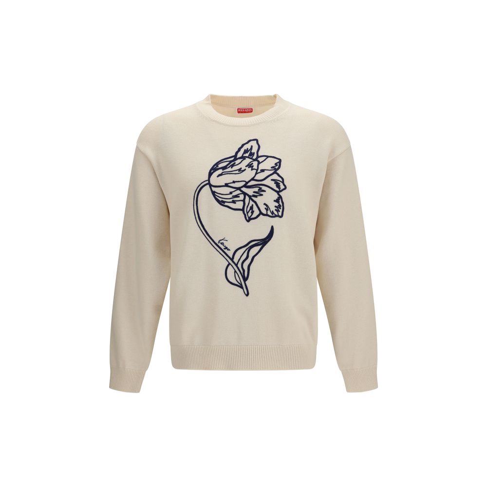 Kenzo Beige Cotton Sweatshirt - Exquisite Wool Blend Elegance