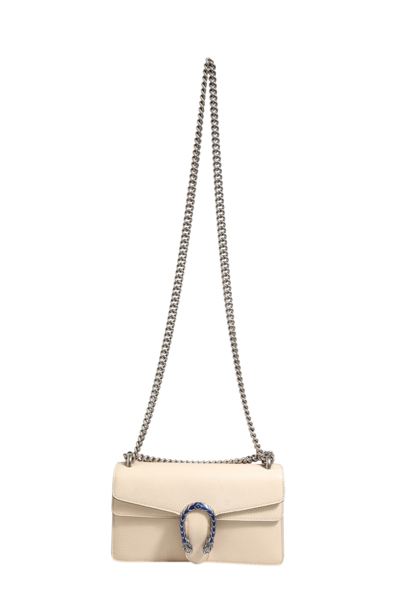 Elevate your style with the Gucci Dionysus White Leather Handbag, a timeless symbol of luxury and sophistication, crafted for those who embody elegance and confidence.
