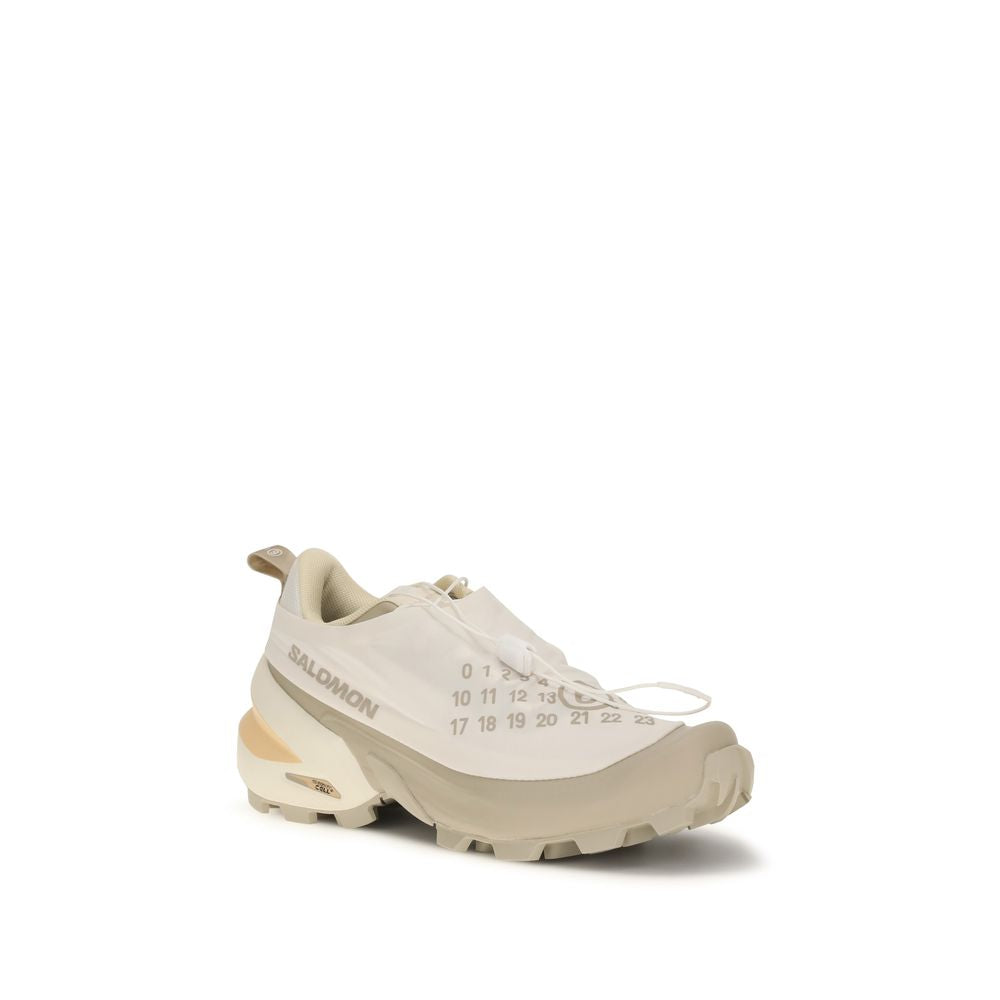 Elevate your style with MM6 White Polyamide Athletic Sneakers, a fusion of recycled luxury and urban sophistication, perfect for the discerning individual.