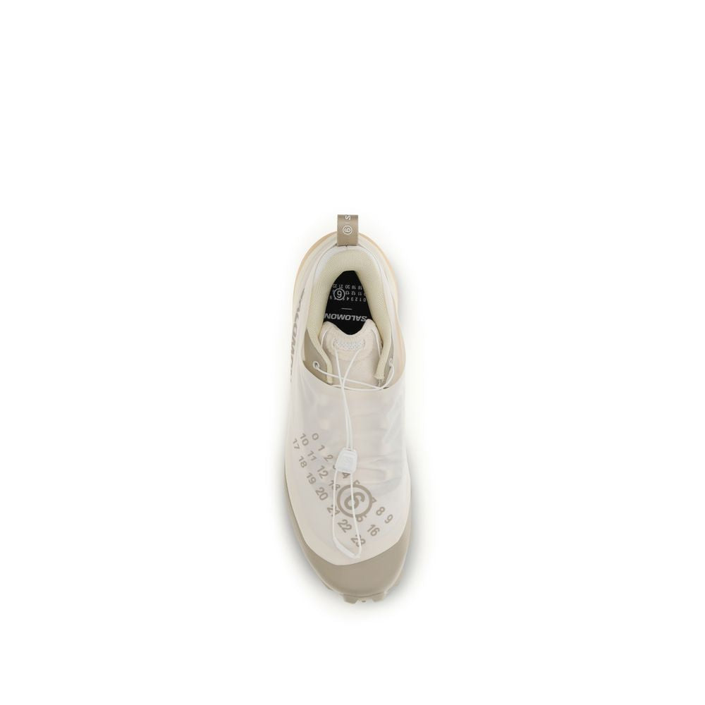 MM6 Beige Polyester Athletic Sneakers - Luxurious Urban Sophistication