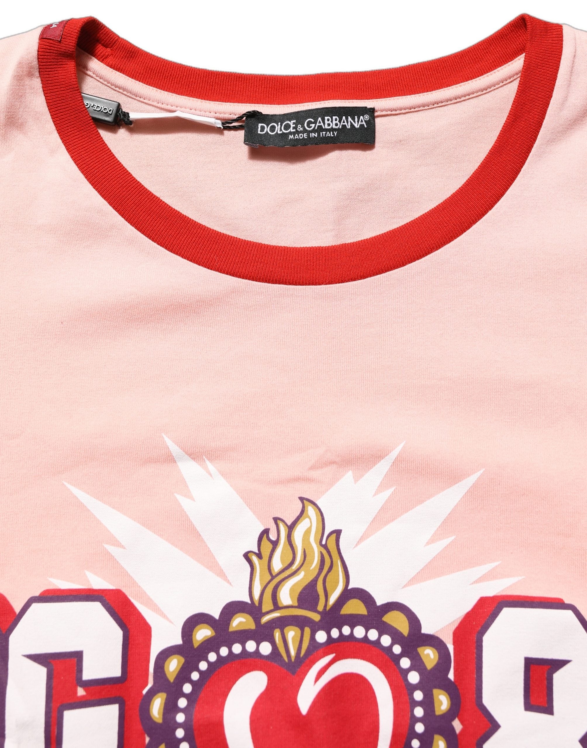 Dolce & Gabbana Pink Graphic Print T-shirt, Artisanal Luxury
