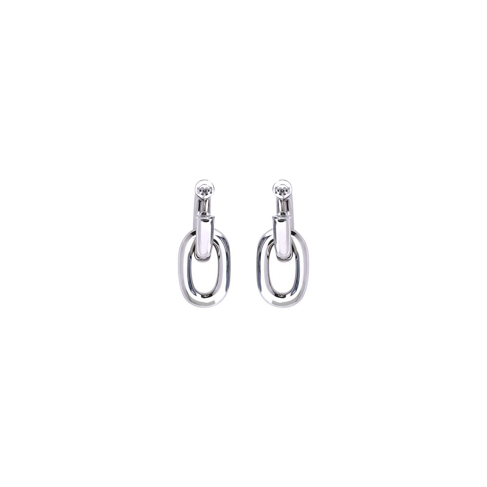 Discover the Rabanne Silver Resin Earrings from the AW26 collection, a luxurious blend of resin and aluminum, embodying modern elegance and timeless sophistication.