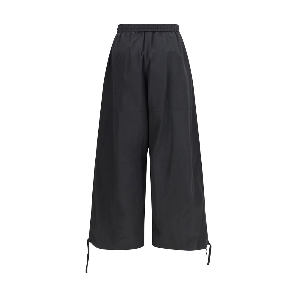 Elevate your wardrobe with Kenzo's Black Polyester Casual Pants, a blend of luxurious comfort and modern design, perfect for the discerning individual.