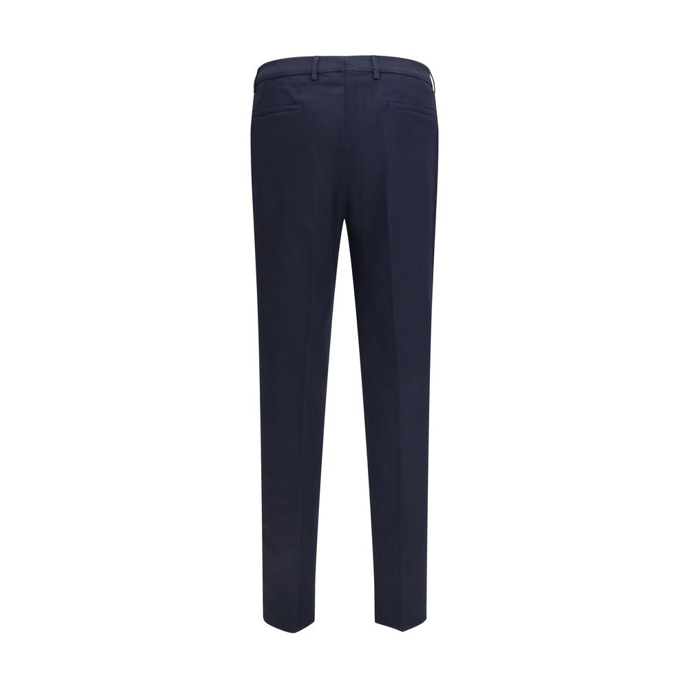 Brunello Cucinelli Black Cotton Chino Pants - Designer Elegance