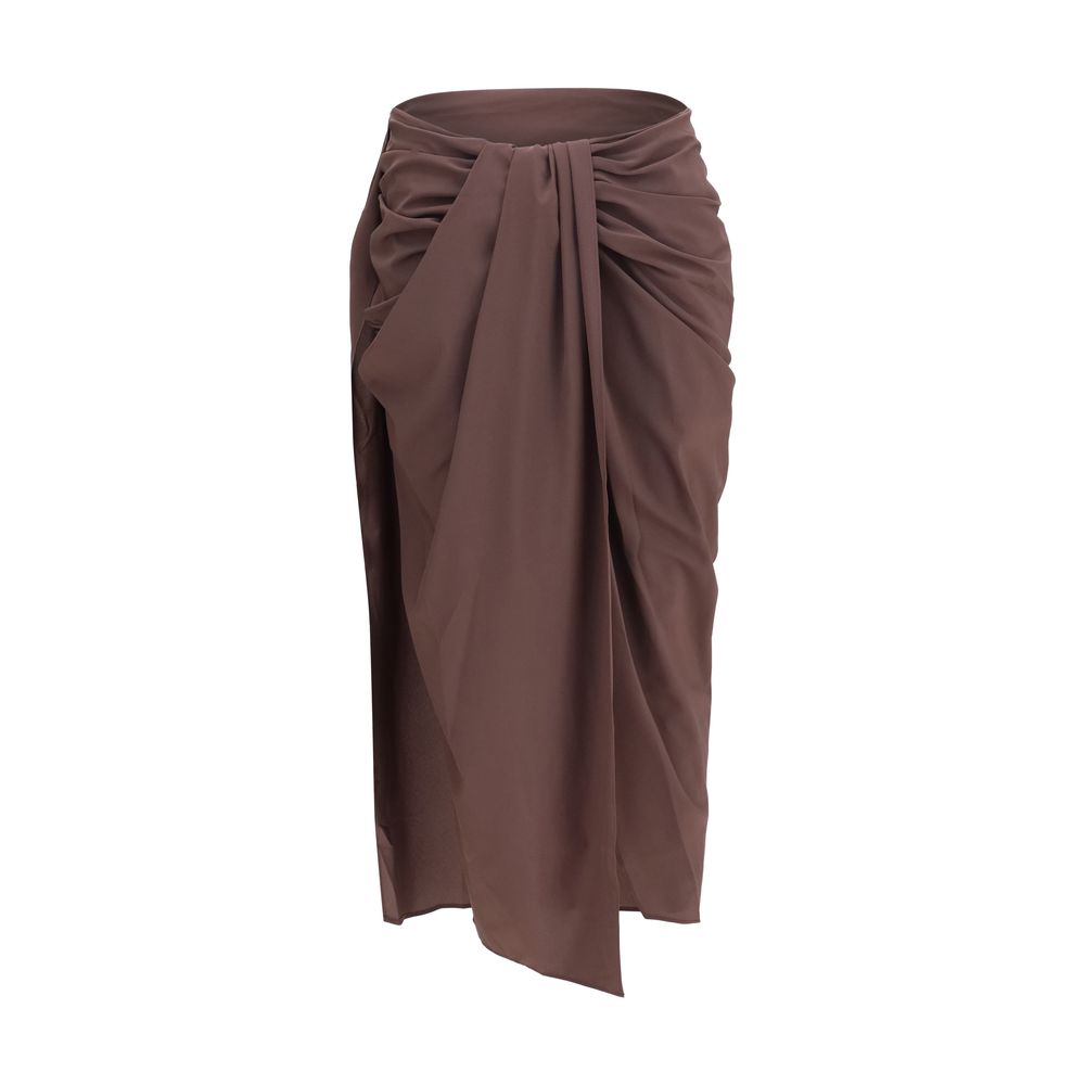 Jacquemus Brown Midi Skirt – Exquisite Elegance in Haute Couture
