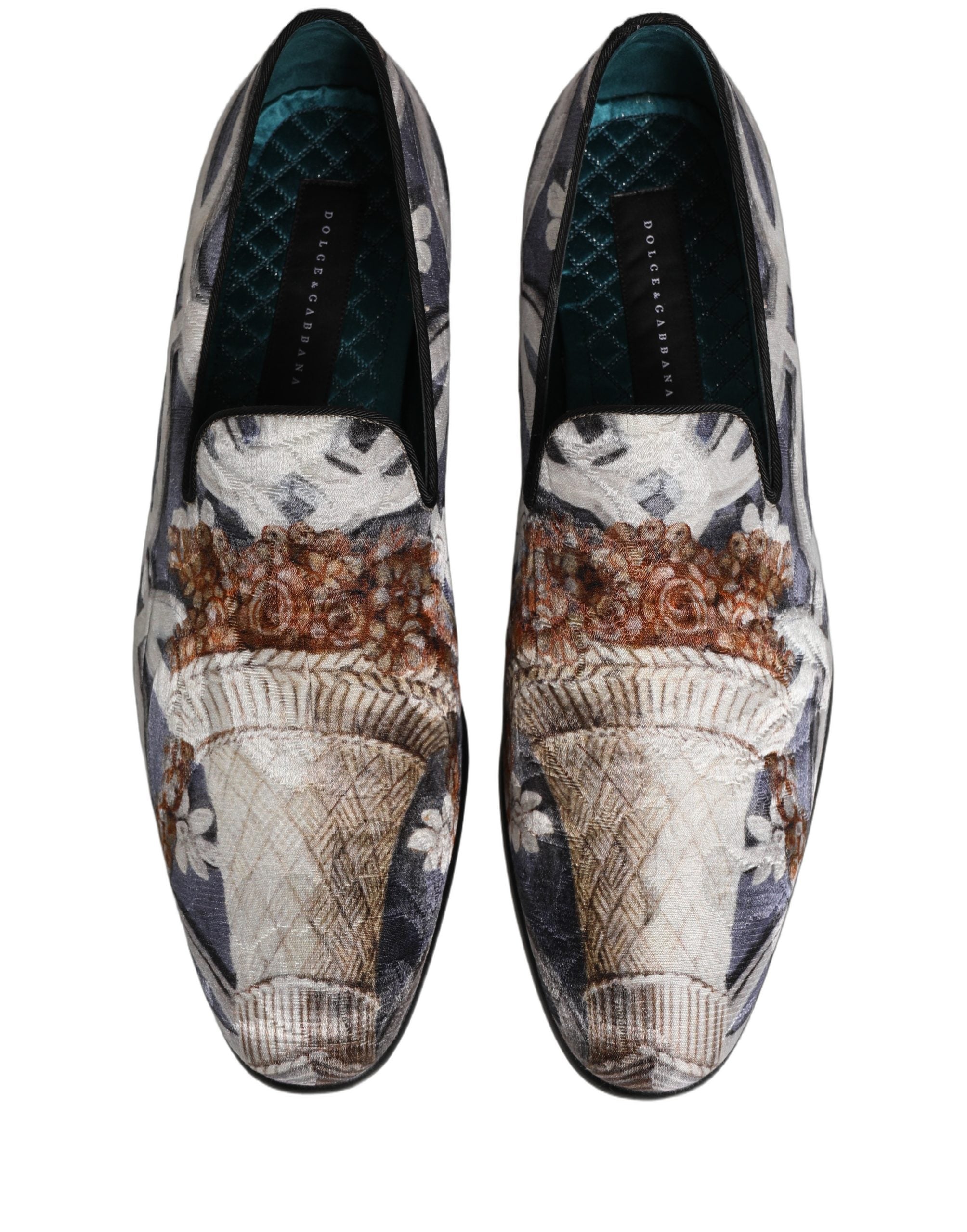 Dolce & Gabbana Floral Tapestry Loafers - Artisan Luxury Elegance