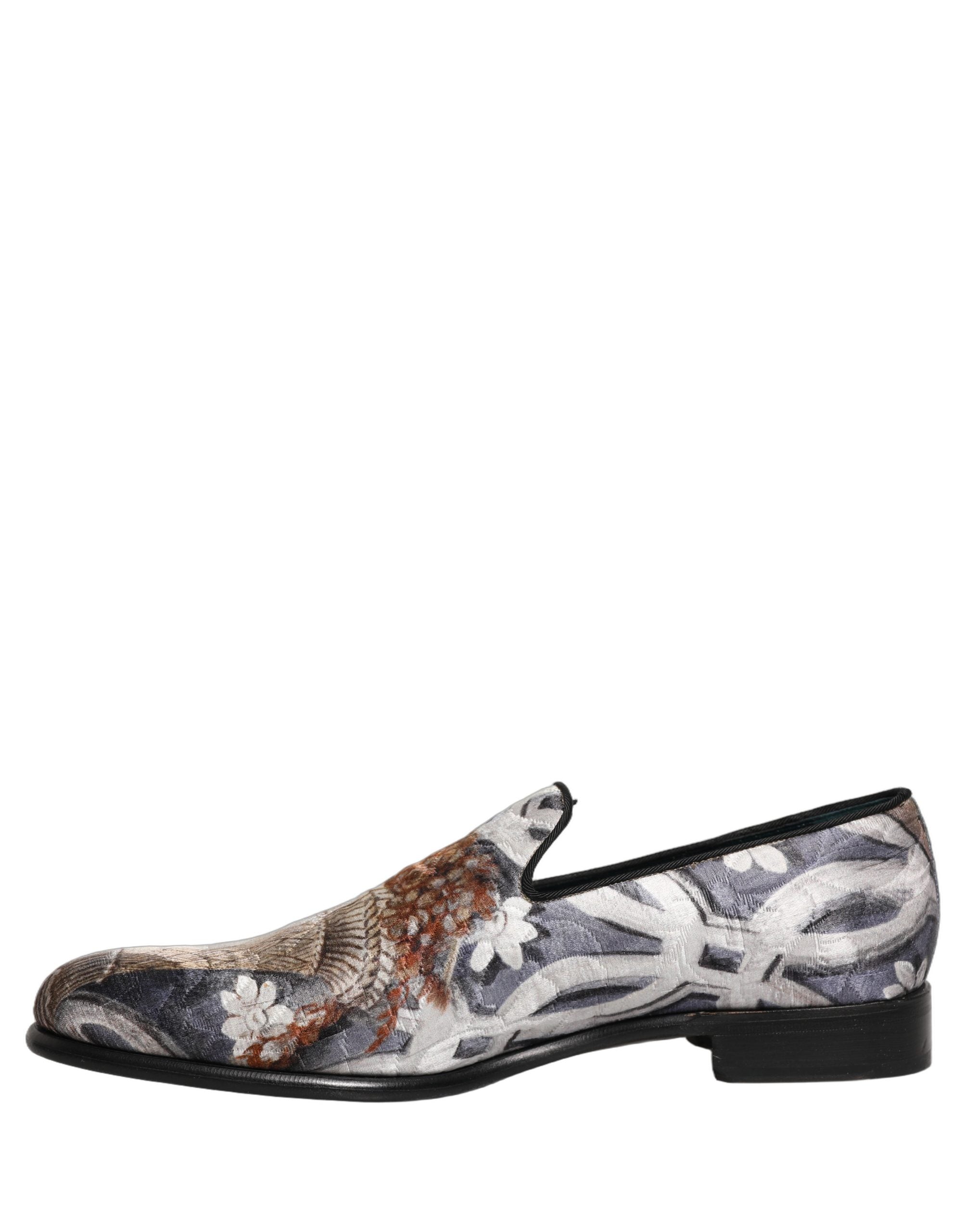 Dolce & Gabbana Floral Tapestry Loafers - Artisan Luxury Elegance