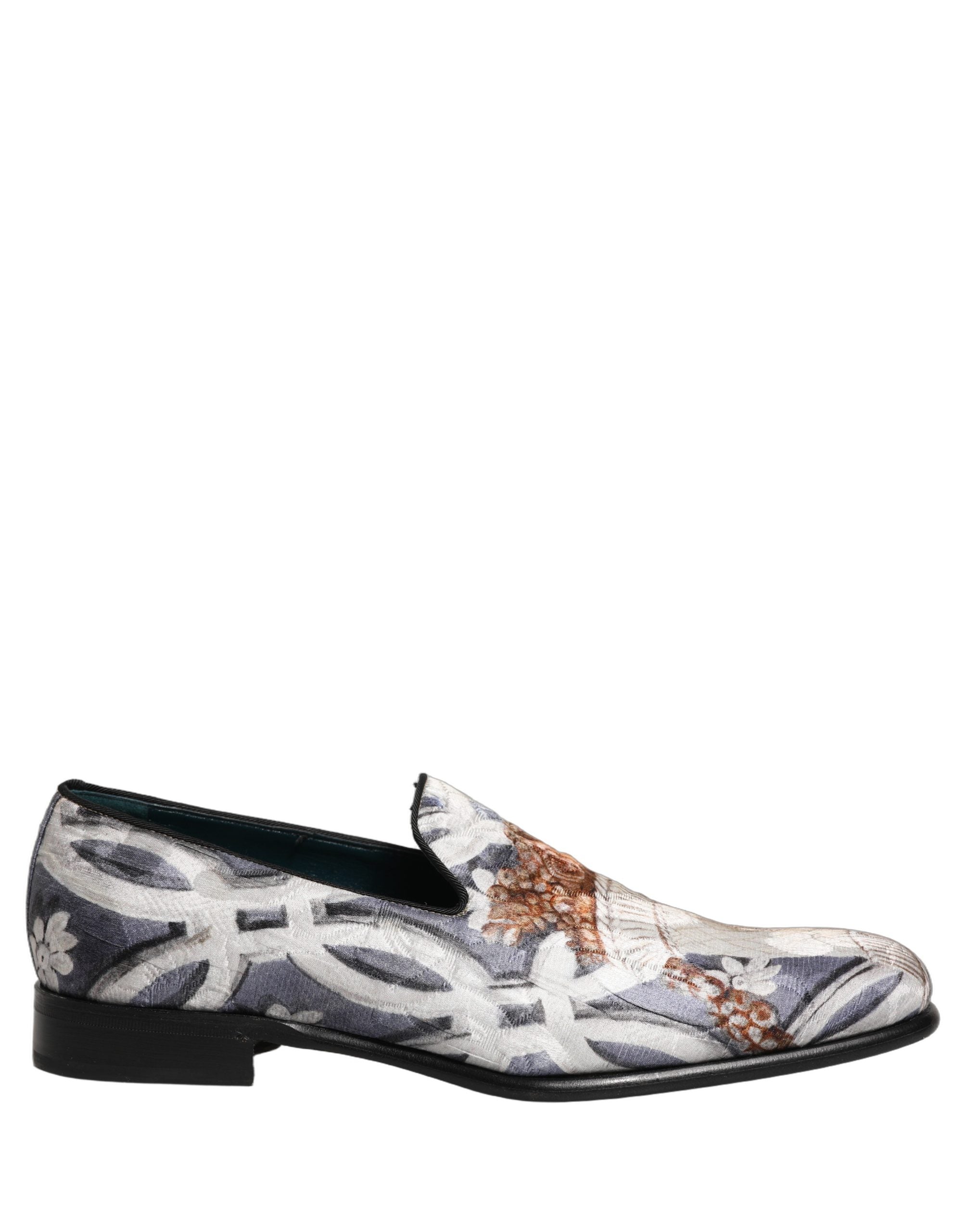 Dolce & Gabbana Floral Tapestry Loafers - Artisan Luxury Elegance