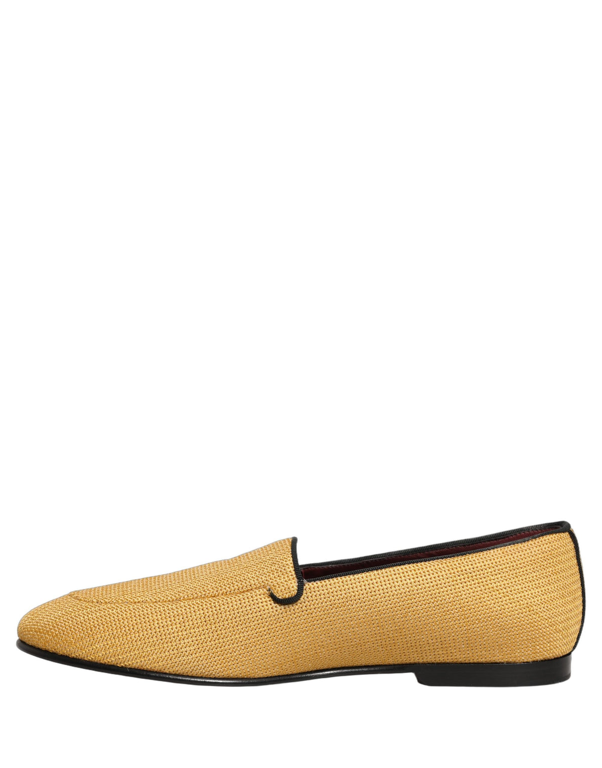 Dolce & Gabbana Yellow Woven Dress Loafers for Timeless Elegance