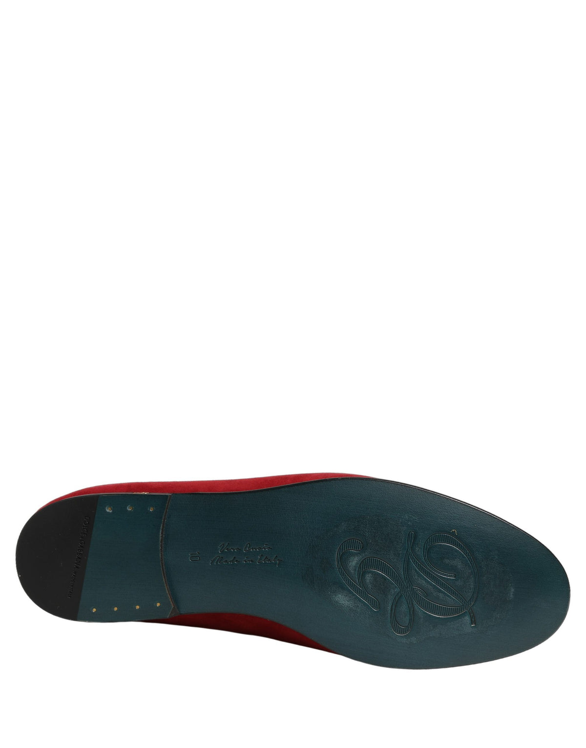 Dolce & Gabbana Red Suede Luxe Slip-On Loafers - Timeless Elegance