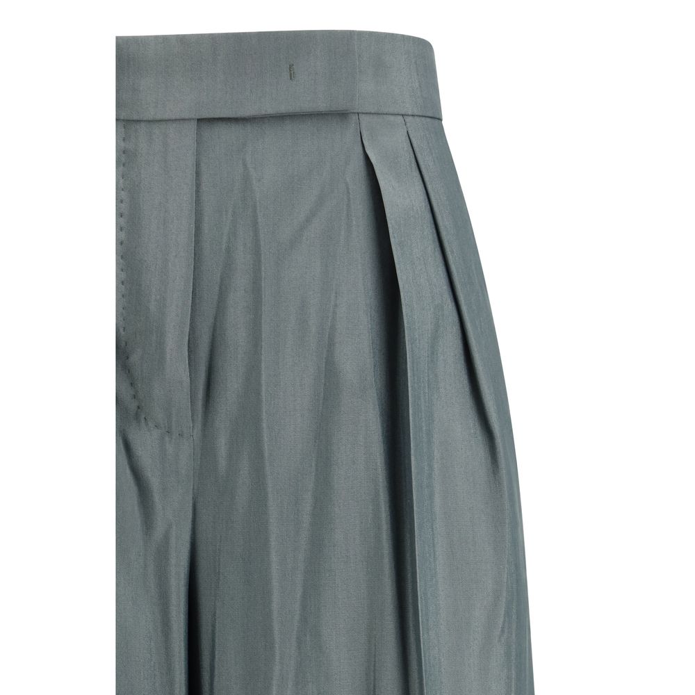 Max Mara Bicolor Wool Oves Aries Casual Pants - Tailored Elegance