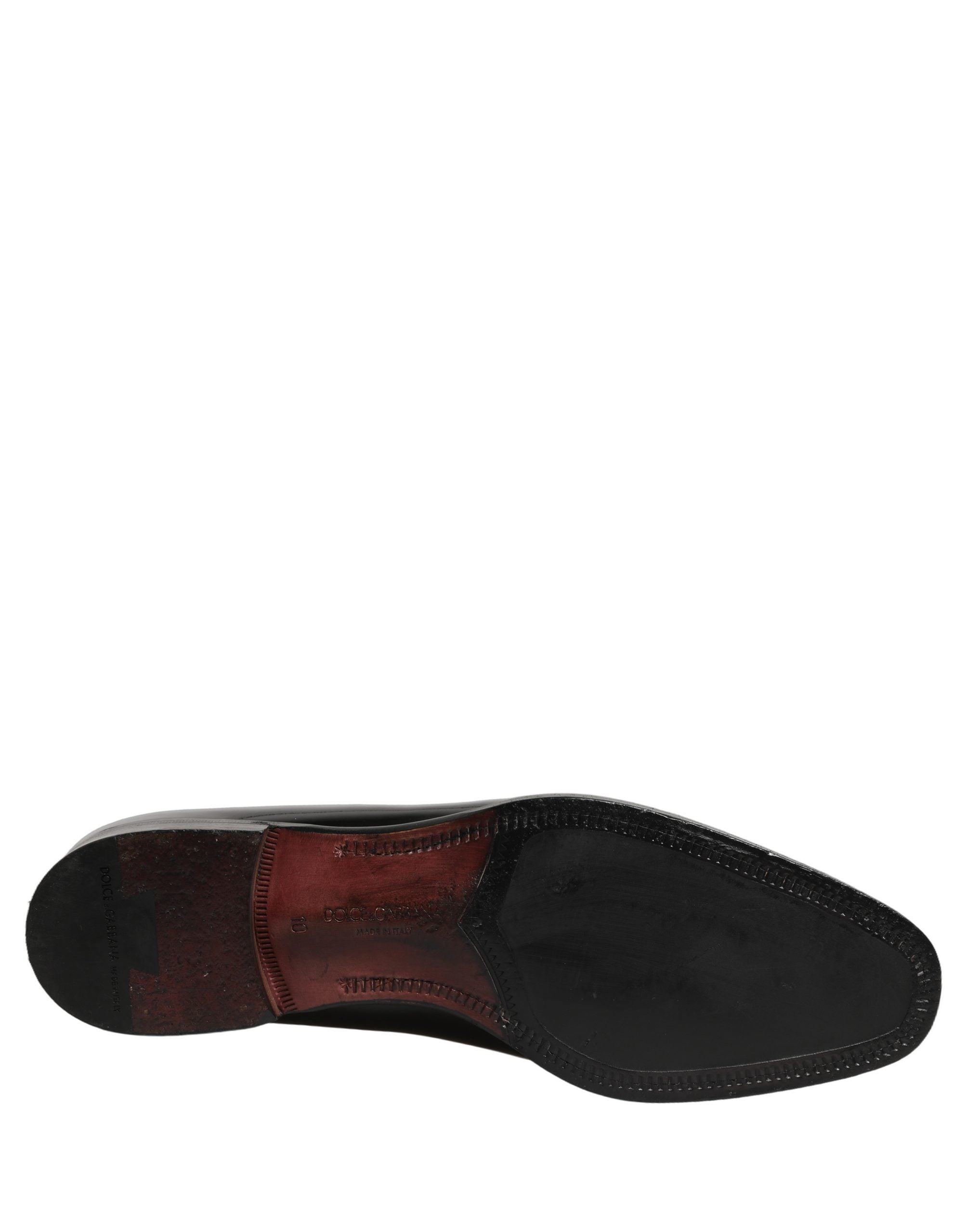Dolce & Gabbana Black Patent Leather Loafers for Timeless Elegance