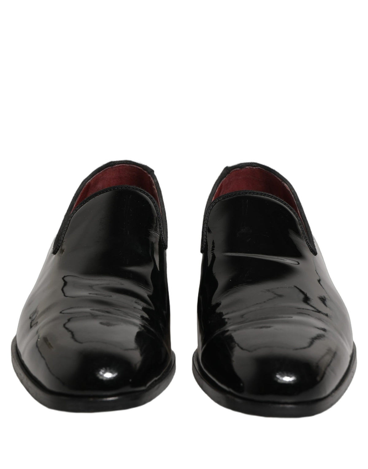 Dolce & Gabbana Black Patent Leather Dress Loafers for Elegance