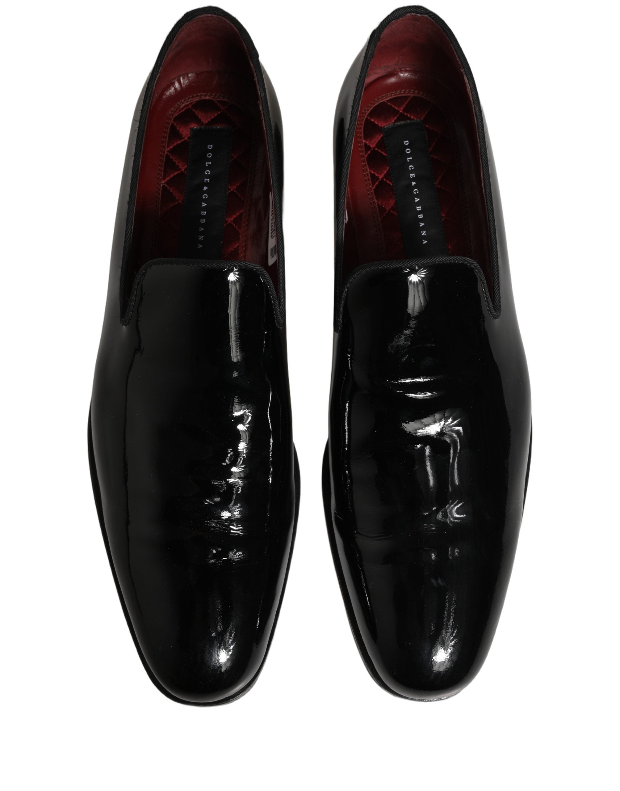 Dolce & Gabbana Black Patent Leather Loafers - Timeless Elegance