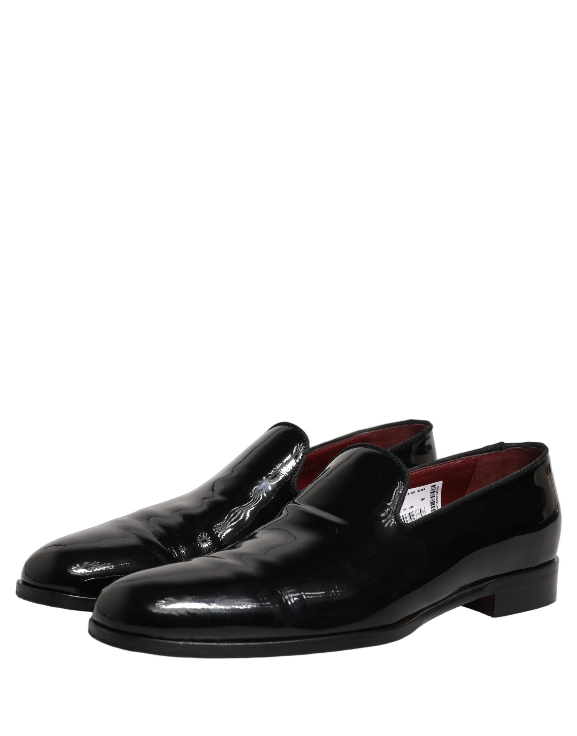 Dolce & Gabbana Black Patent Leather Dress Loafers for Elegance