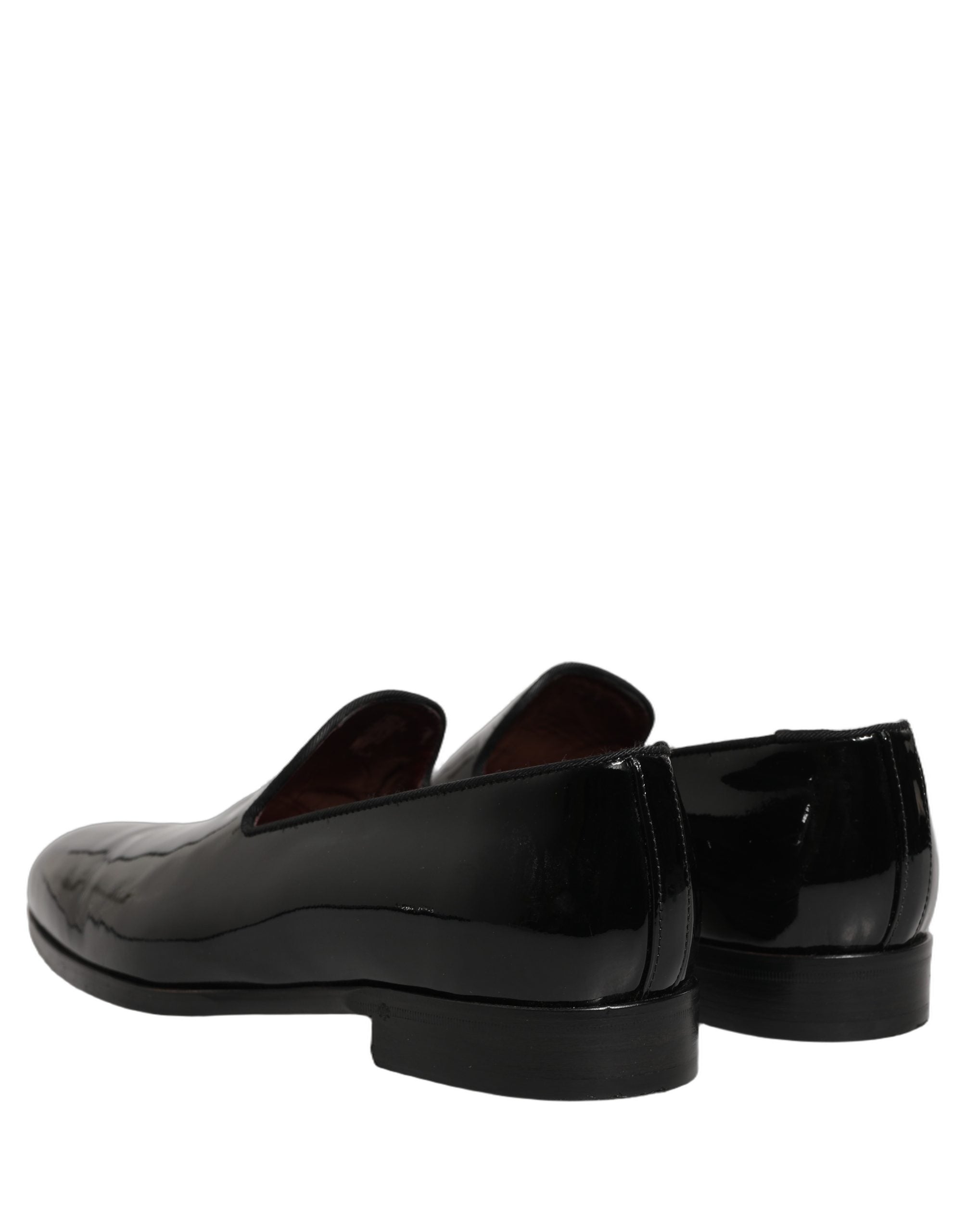 Dolce & Gabbana Black Patent Leather Loafers - Timeless Elegance