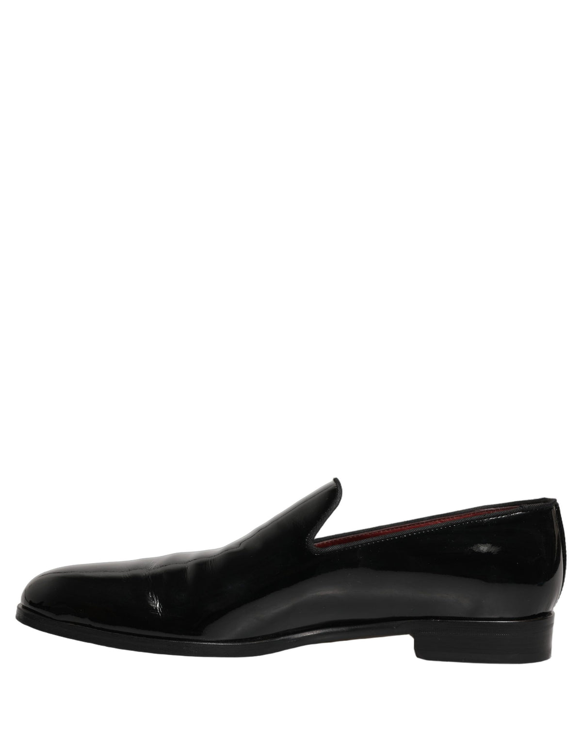 Dolce & Gabbana Black Patent Leather Dress Loafers for the Discerning
