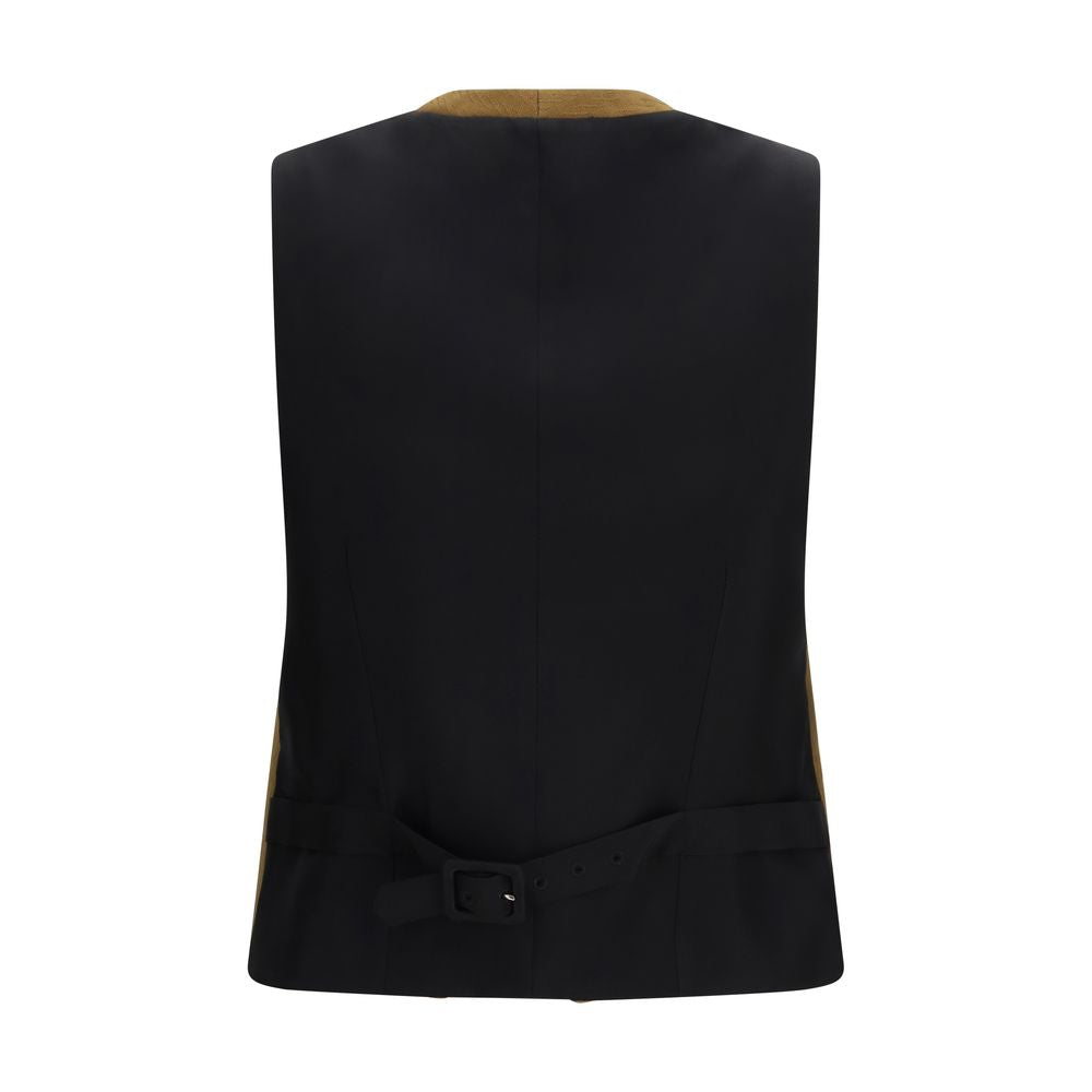 Burberry Brown Wool Oves Aries Sleeveless Jacket, Artisanal Luxury