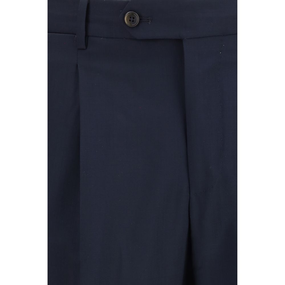 Discover the PT Torino Blue Wool Oves Aries Casual Pants, crafted from luxurious Merino wool, embodying sophistication and effortless elegance for the discerning individual.