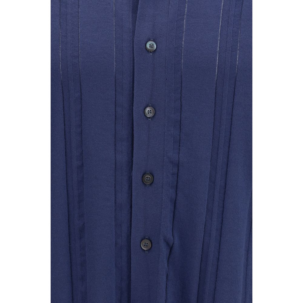 Piacenza Cashmere Polo Shirt - Timeless Luxury in Blue Cotton