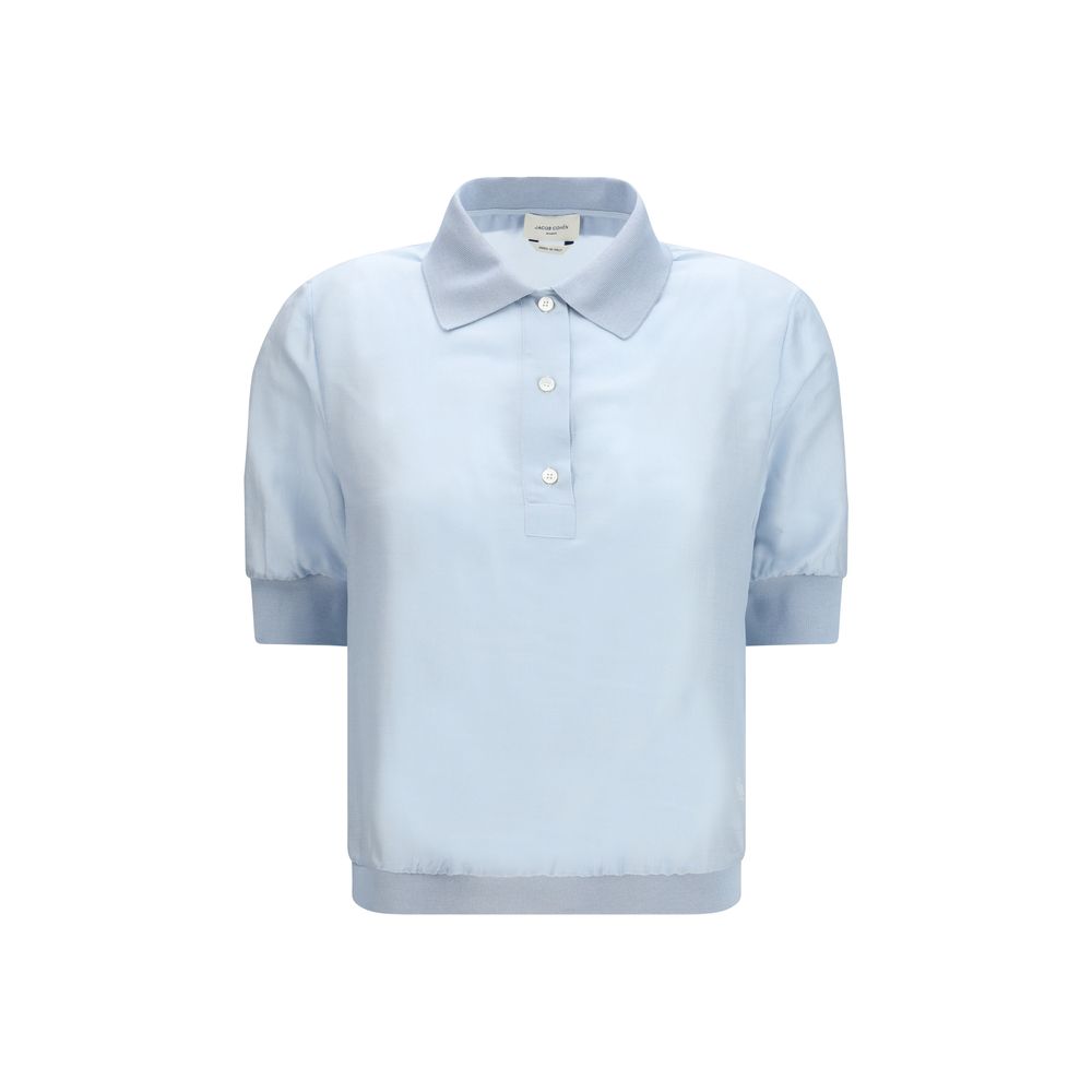 Jacob Cohen Blue Wool Oves Aries Shortsleeve Shirt - Luxury Redefined