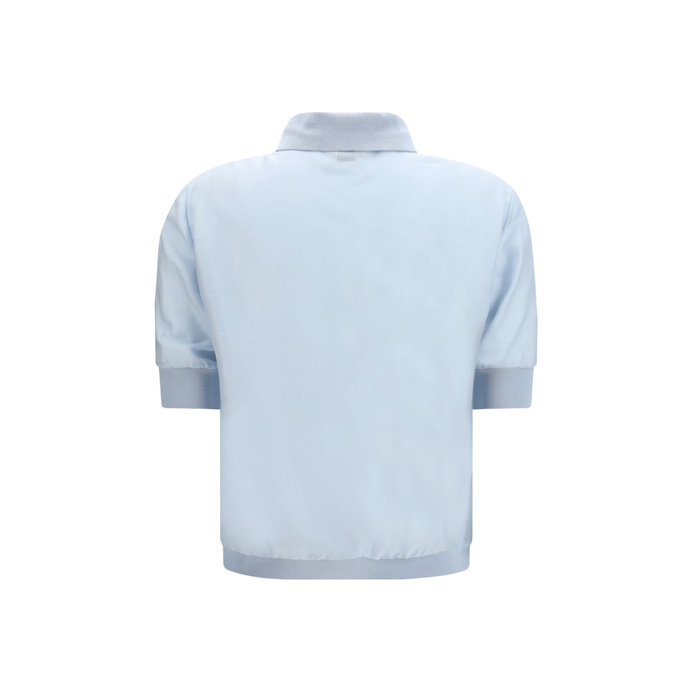 Jacob Cohen Blue Wool Oves Aries Shortsleeve Shirt - Luxury Elegance
