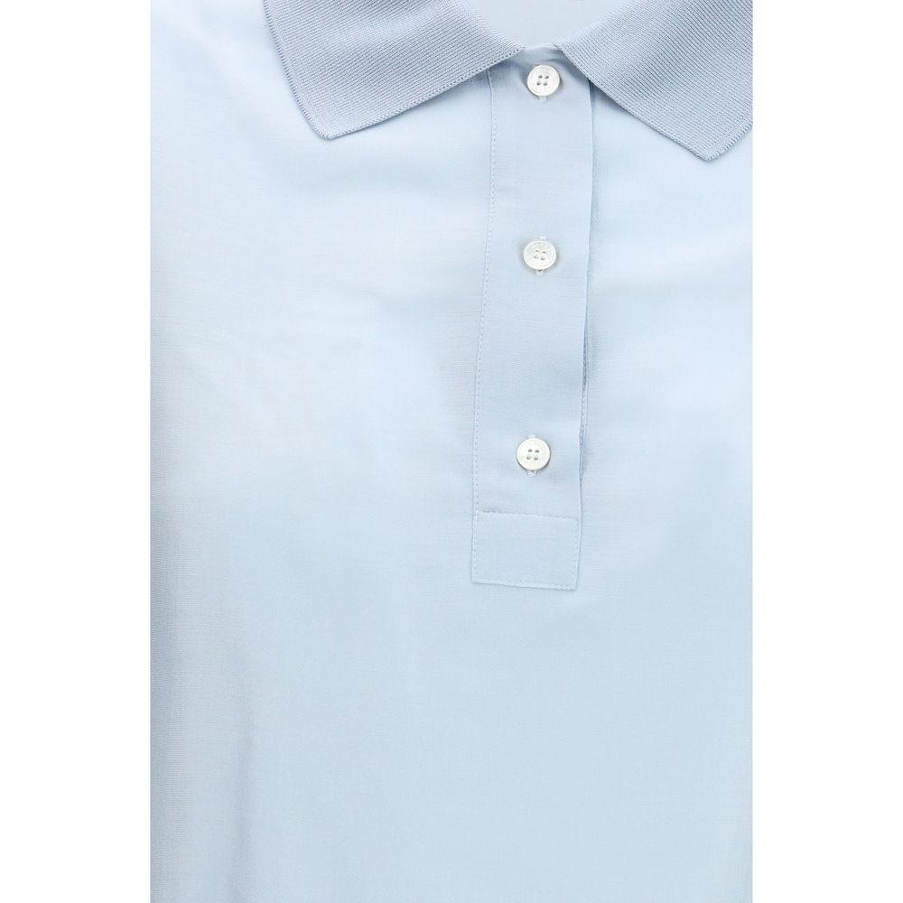 Jacob Cohen Blue Wool Oves Aries Shortsleeve Shirt - Luxury Elegance
