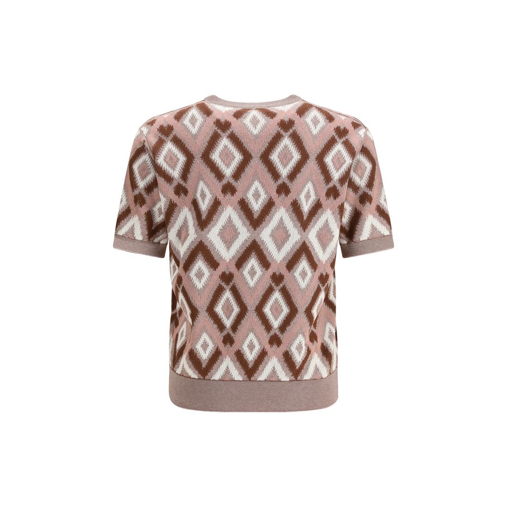 Piacenza Cashmere Multicolor Cotton Sweatshirt - Timeless Elegance