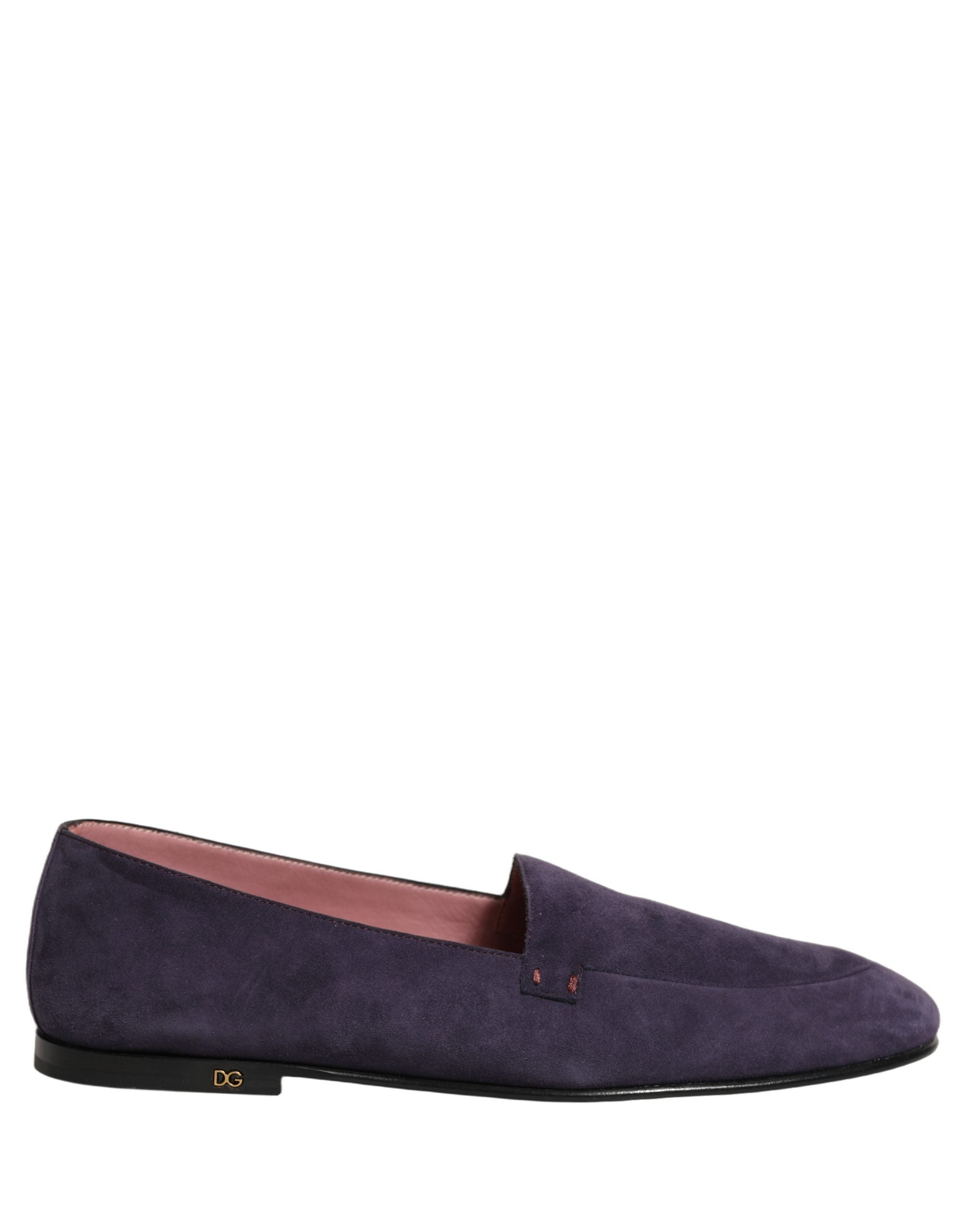 Dolce & Gabbana Violet Velvet Slip-On Loafers for Timeless Elegance