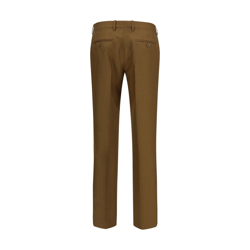 Burberry Brown Wool Oves Aries Dress Pants, Artisanal Luxury