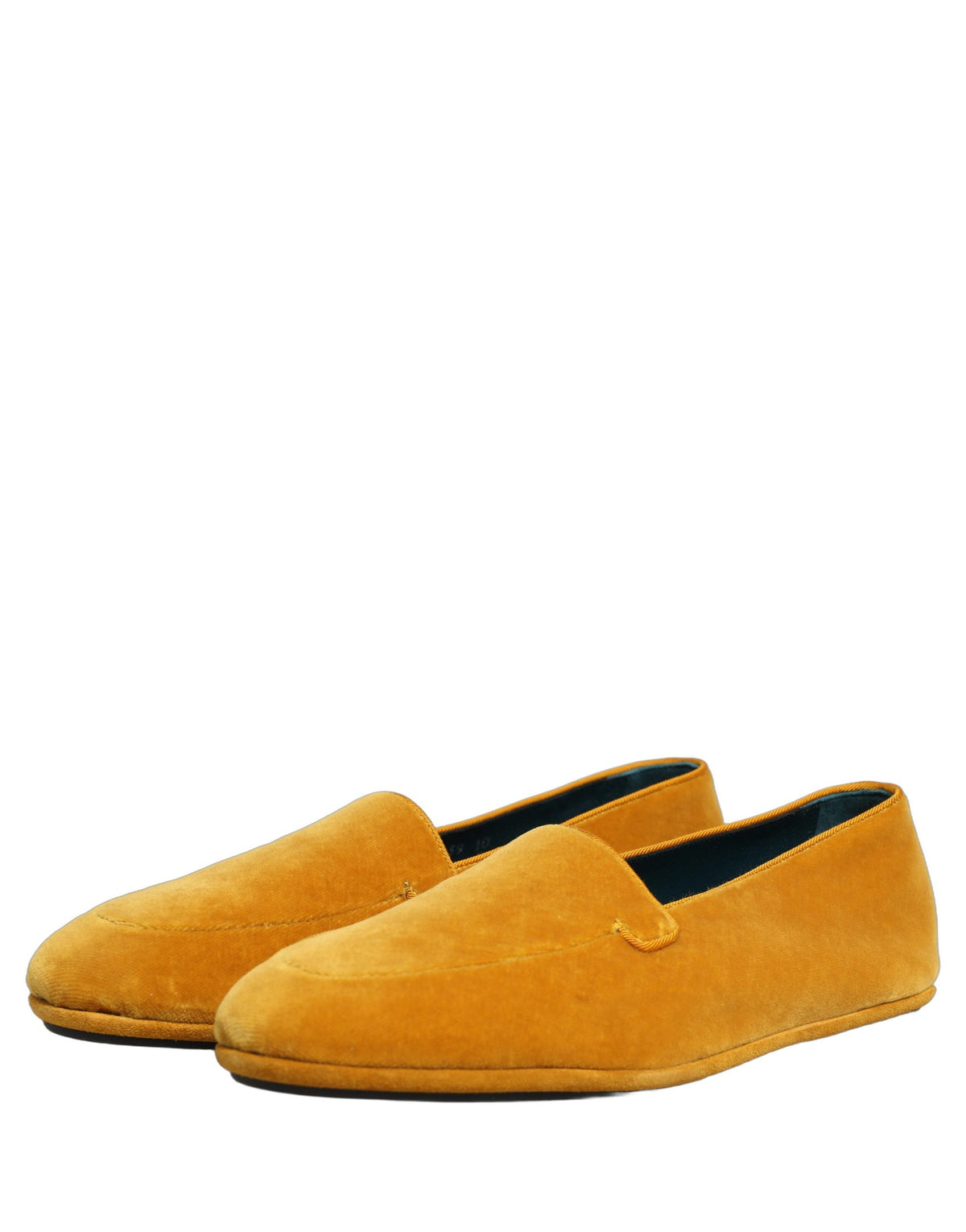 Dolce & Gabbana Yellow Velvet Loafers - Exquisite Italian Elegance