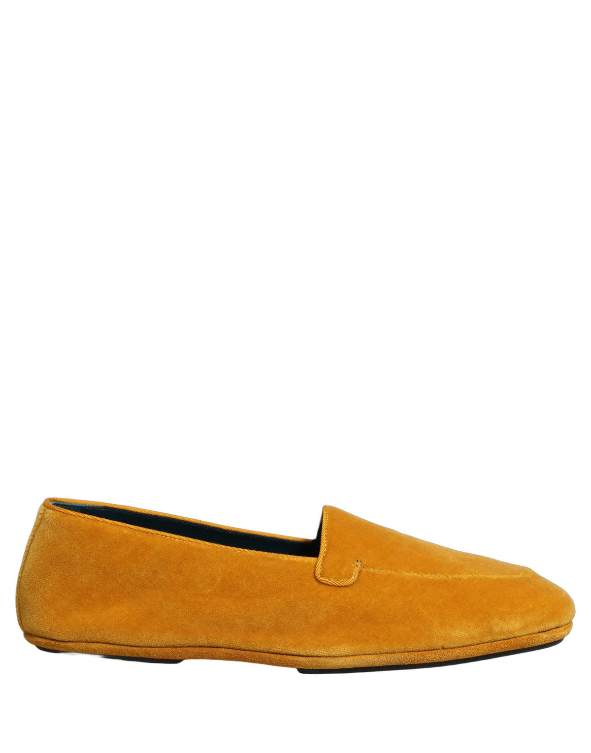 Dolce & Gabbana Yellow Velvet Loafers - Exquisite Italian Elegance