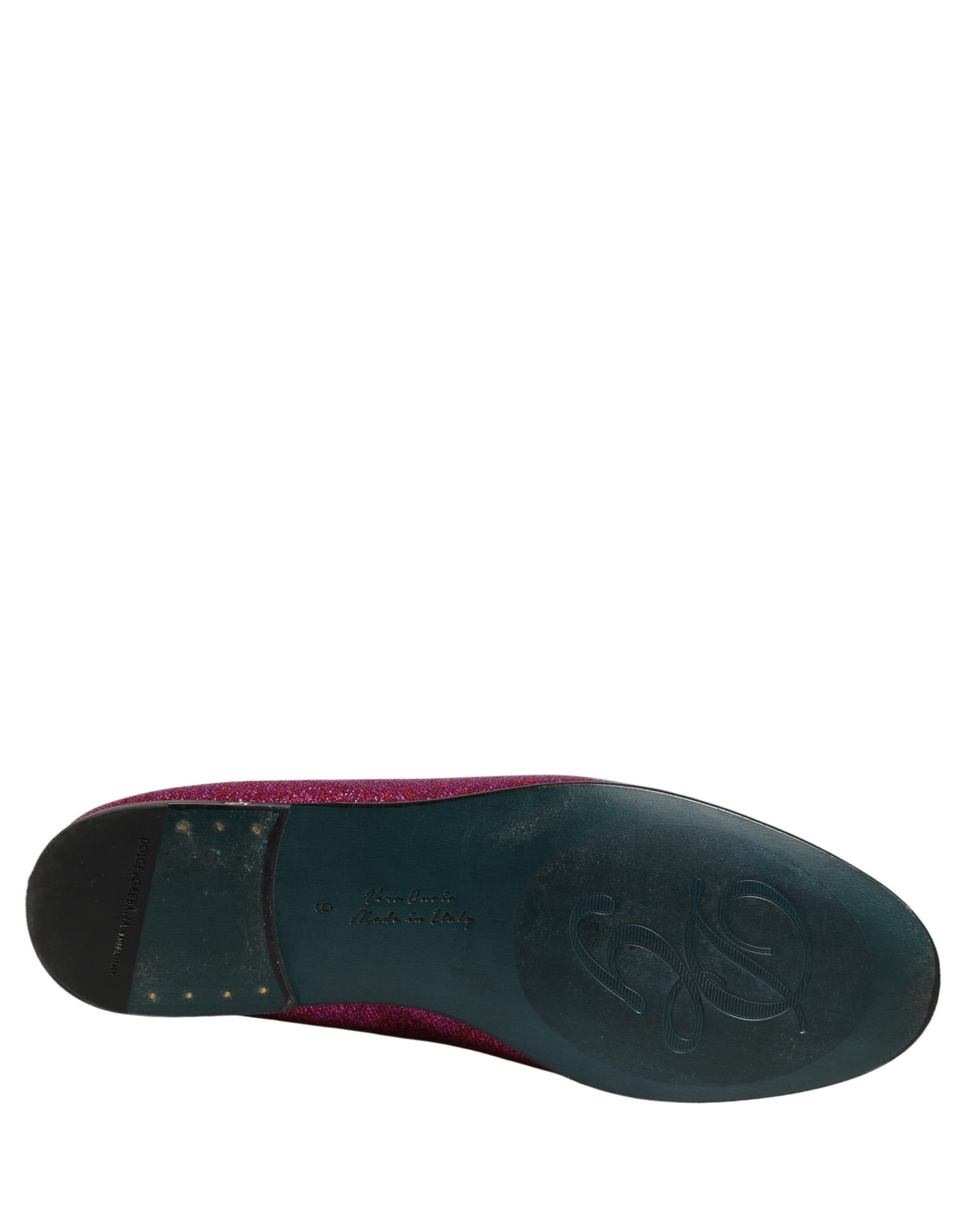 Dolce & Gabbana Pink Glitter Lurex Dress Loafers - Exquisite Luxury