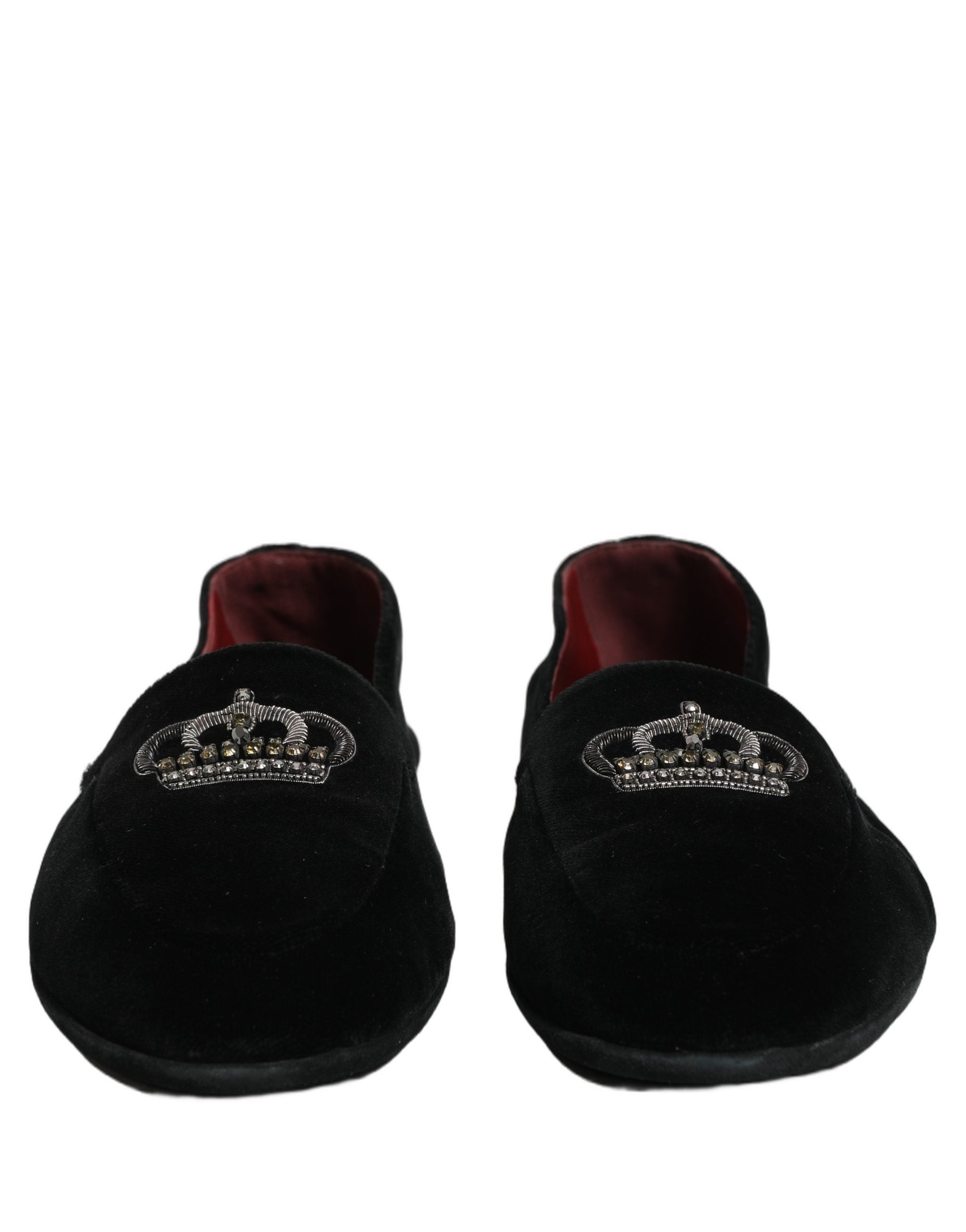 Dolce & Gabbana Crown Embellished Dress Loafers - Luxury Footwear