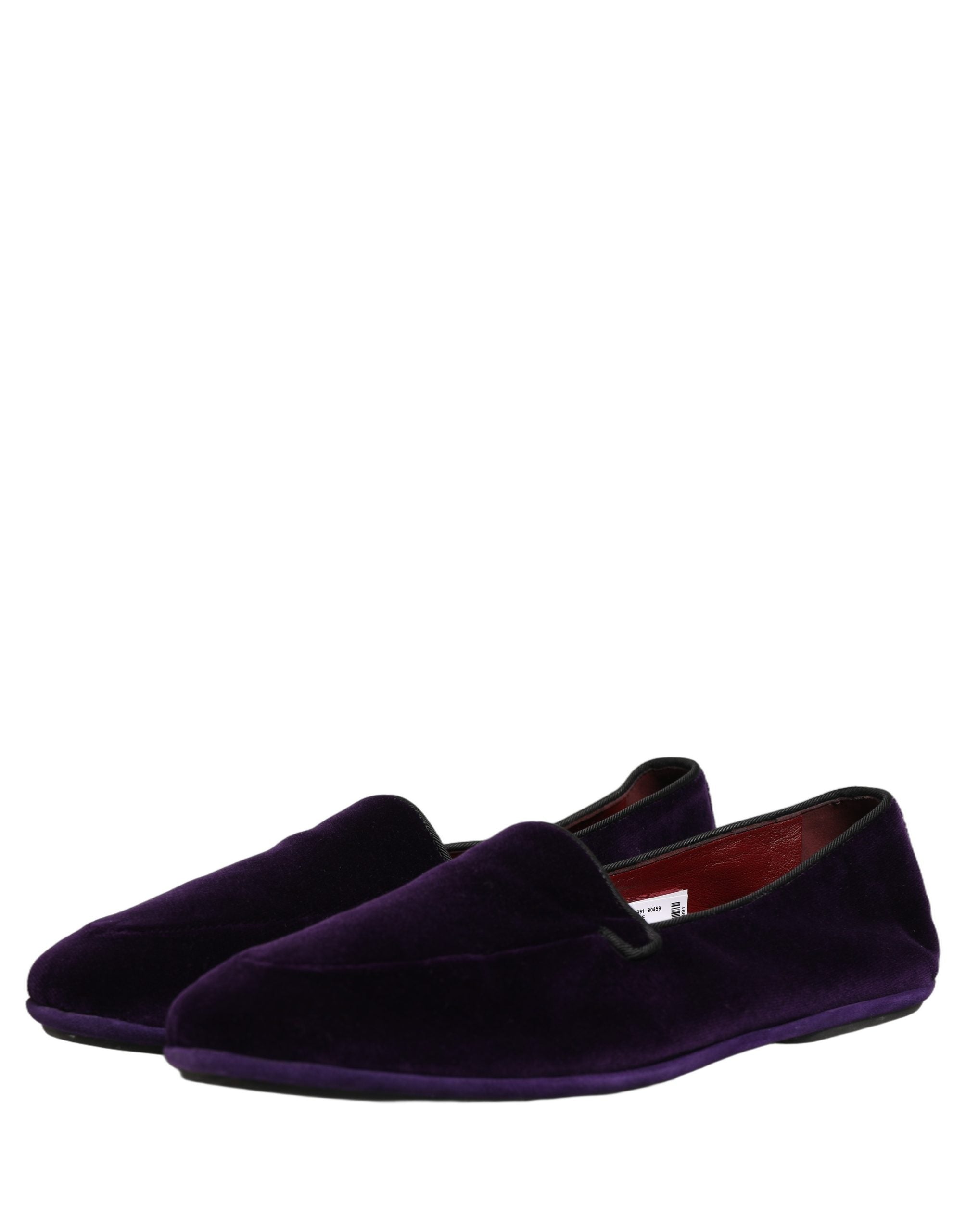 Dolce & Gabbana Violet Velvet Loafers - Luxurious Italian Elegance