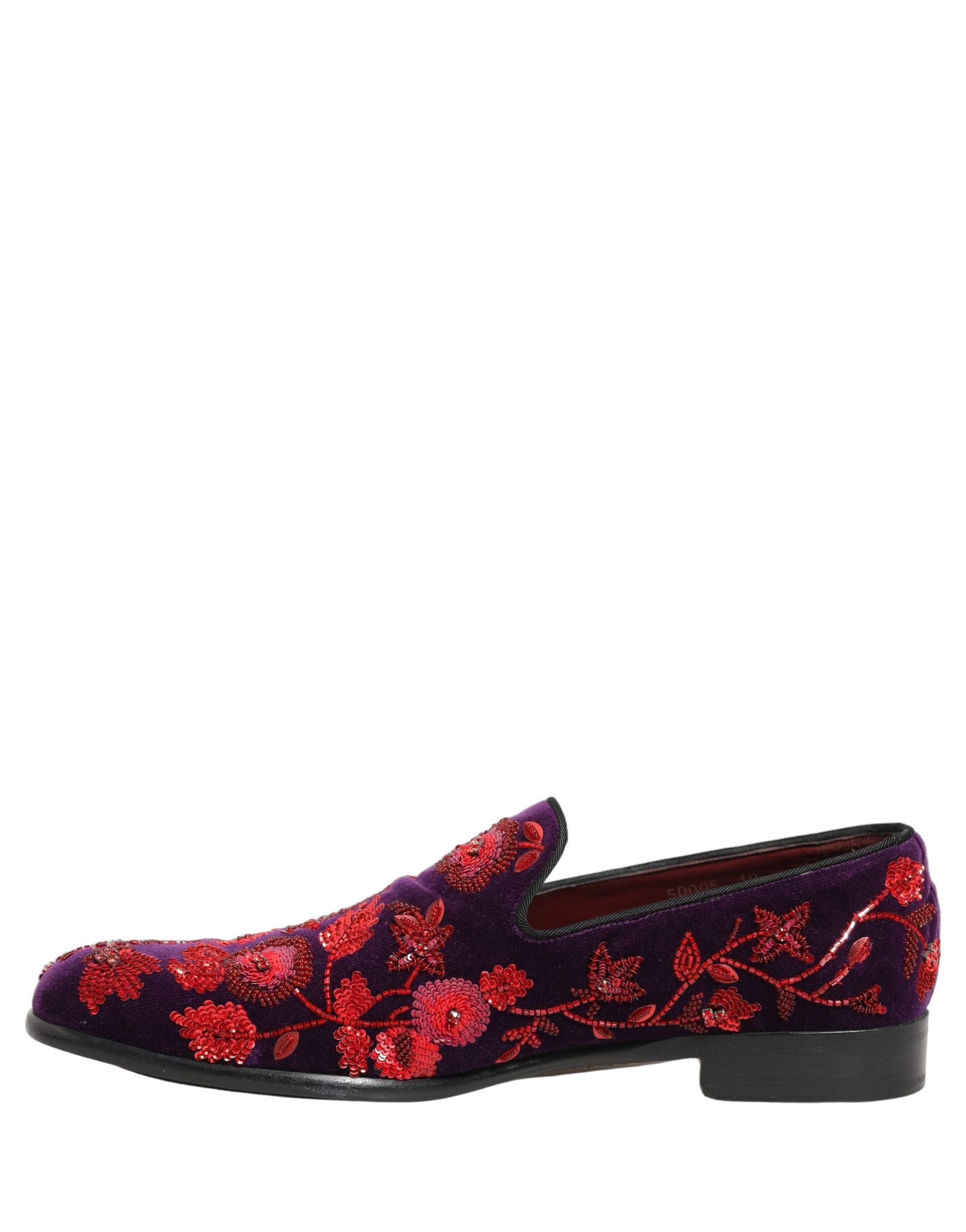 Dolce & Gabbana Velvet Bead Embellished Loafers - Timeless Luxury