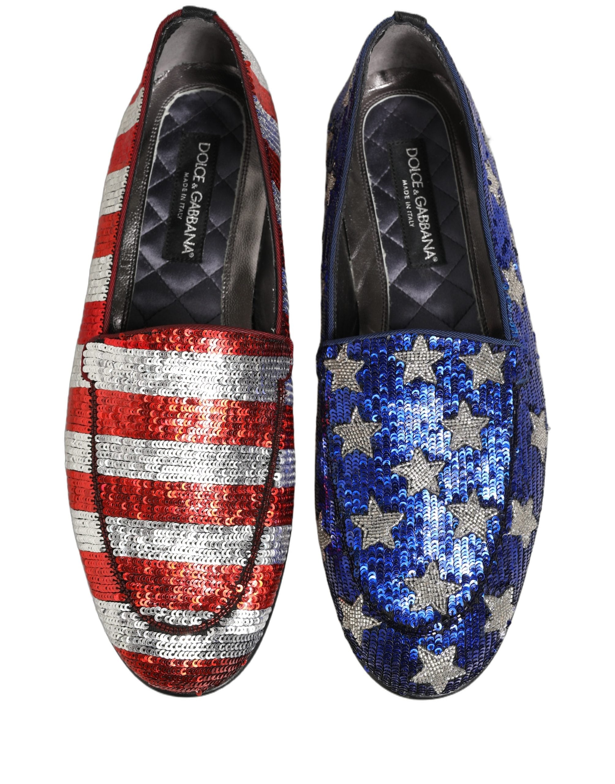 Dolce & Gabbana Multicolor Sequin Loafers - Exquisite Luxury