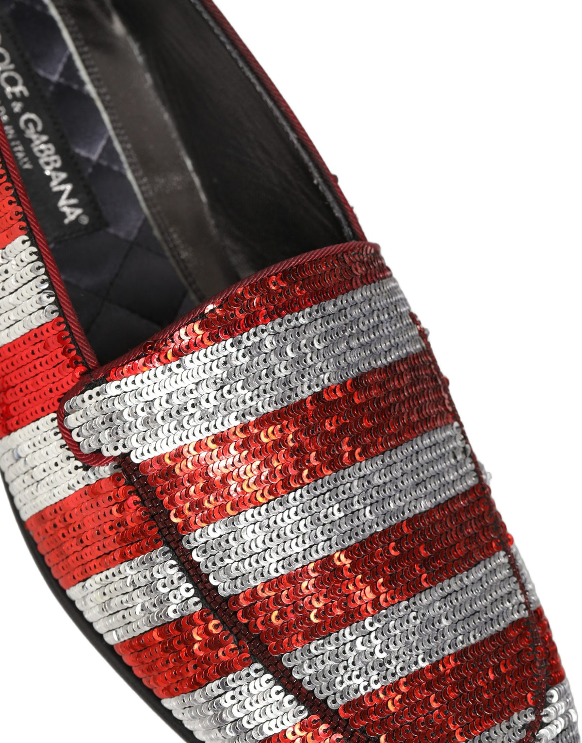 Dolce & Gabbana Multicolor Flag Sequin Loafers - Luxury Footwear
