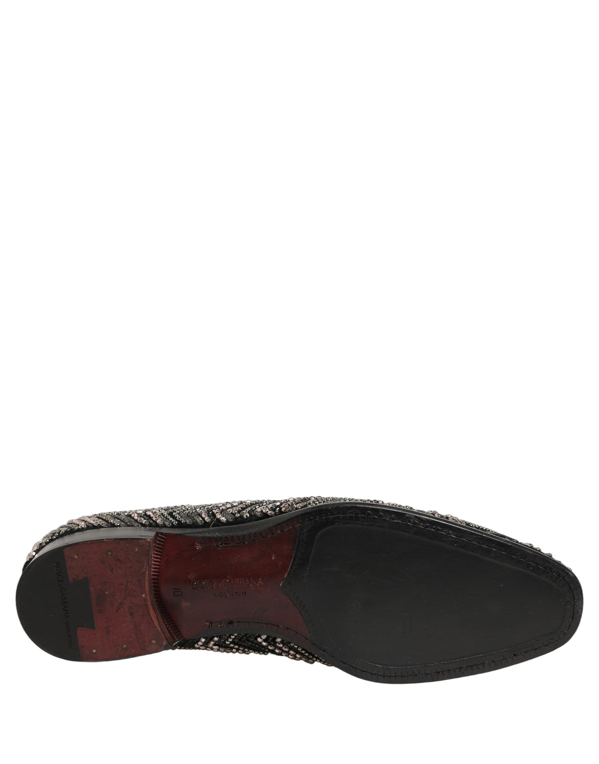 Dolce & Gabbana Black Velvet Floral Embellished Loafers
