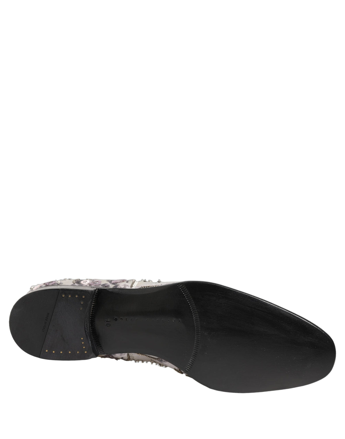 Dolce & Gabbana White Sequined Loafers - Luxury Italian Footwear