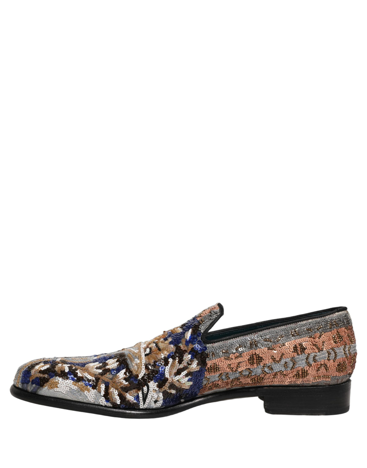 Dolce & Gabbana Multicolor Embroidered Sequin Loafers - Luxury Footwear