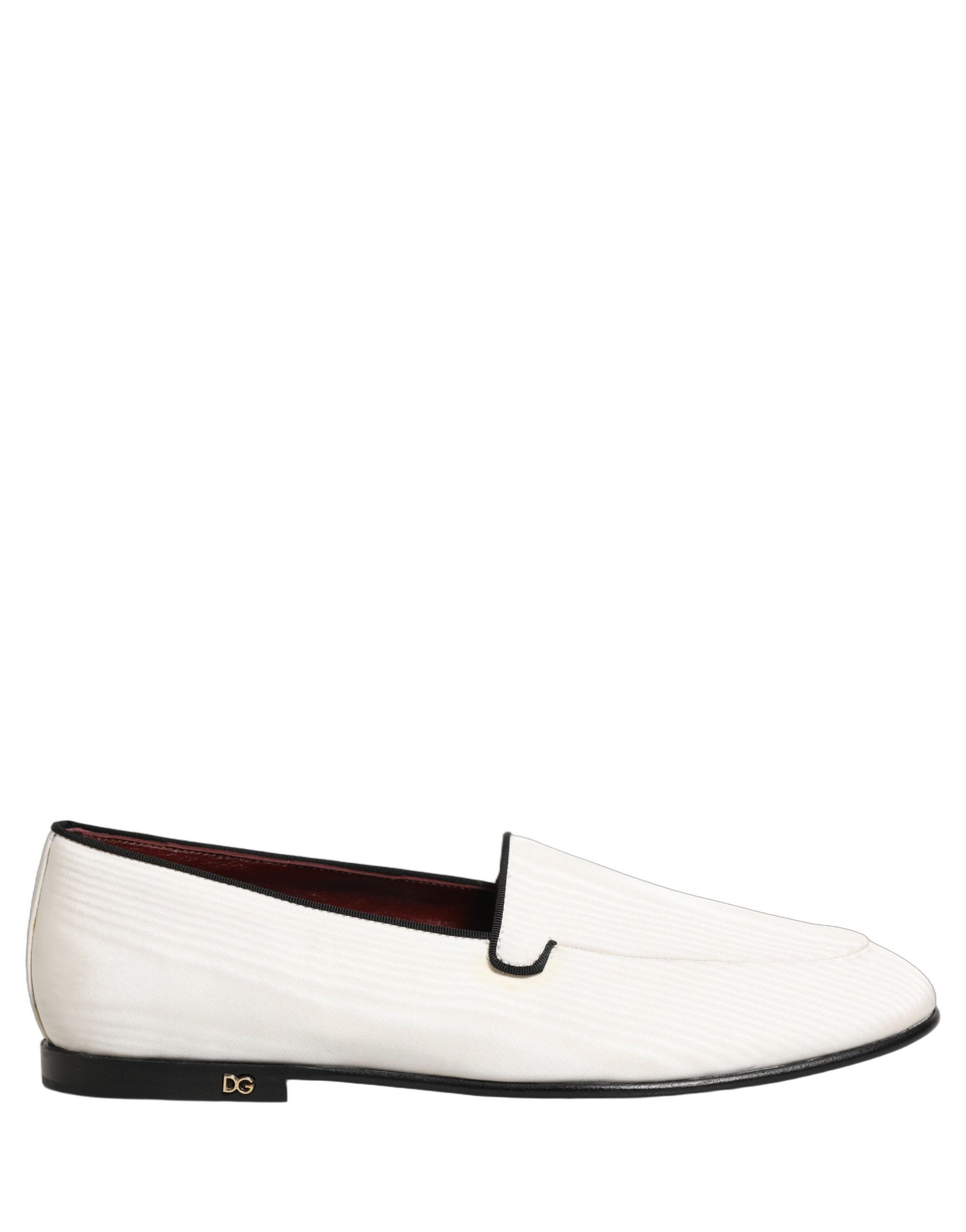 Dolce & Gabbana White Velvet Loafers - Timeless Luxury Footwear